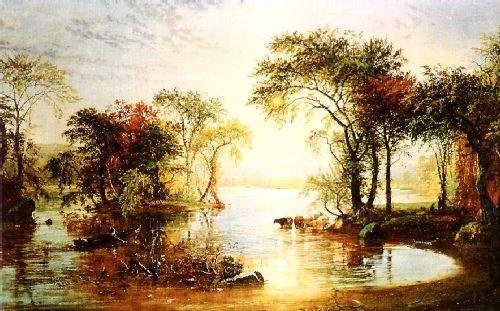 Jasper Cropsey Sunset Sailing china oil painting image